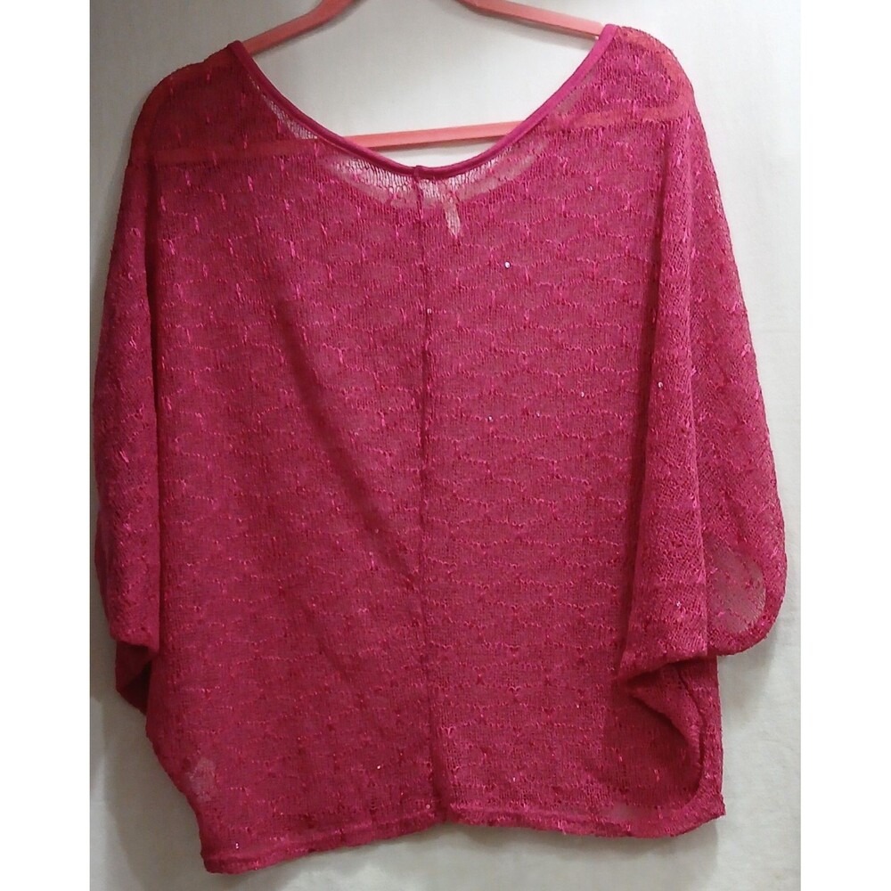 Sweet Pea Maternity Size Medium Polyester Stretch S/S Pullover Peep Holes Pink - Picture 4 of 6